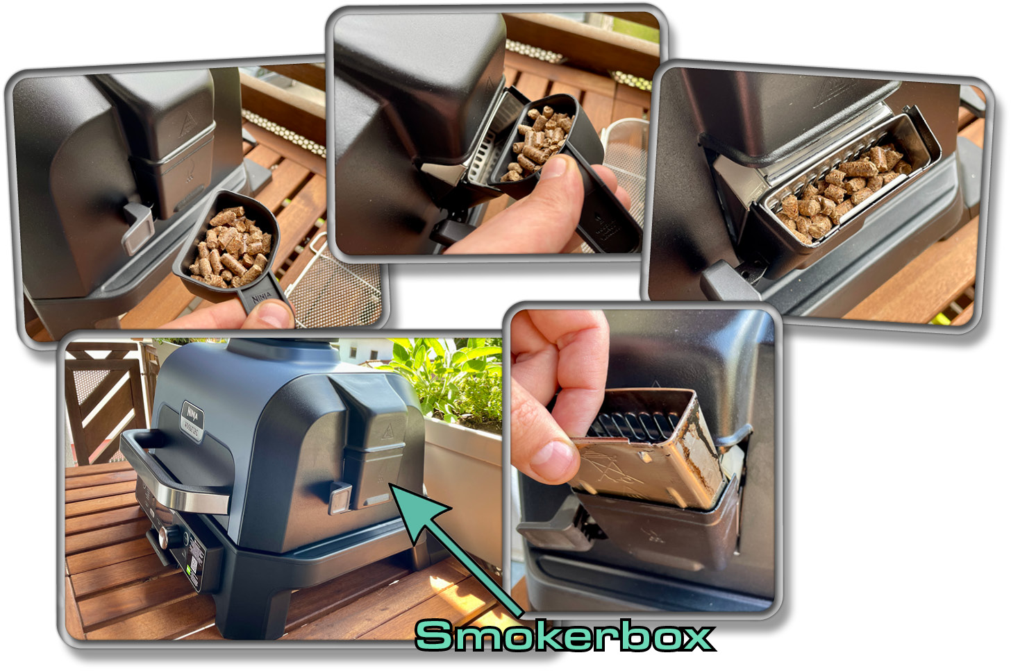 Die Smokerbox ist seitlich am Grill angebracht und sorgt für reichlich Rauch im Inneren
