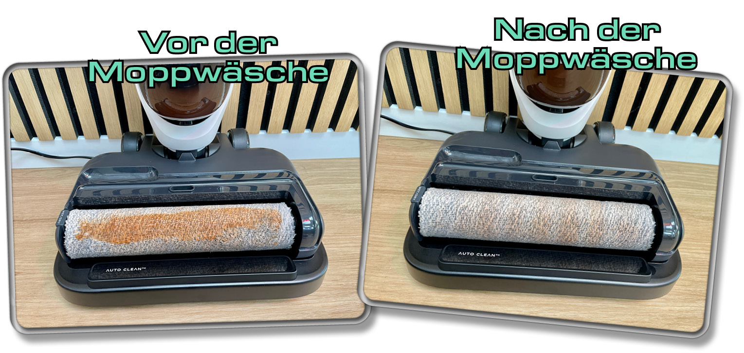 Dieser Vergleich zeigt, wie gut die Moppwäsche arbeitet