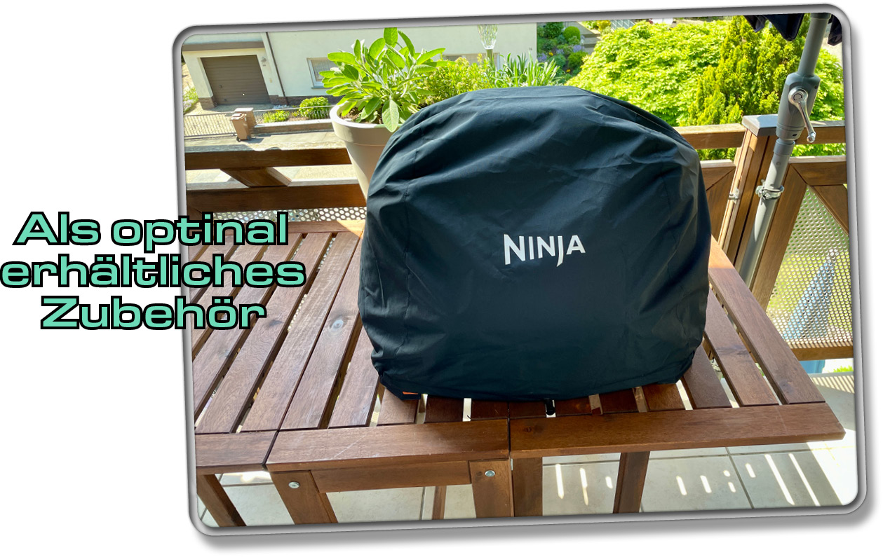 Eine Haube kann als optional erhältliches Zubehör dazugekauft werden