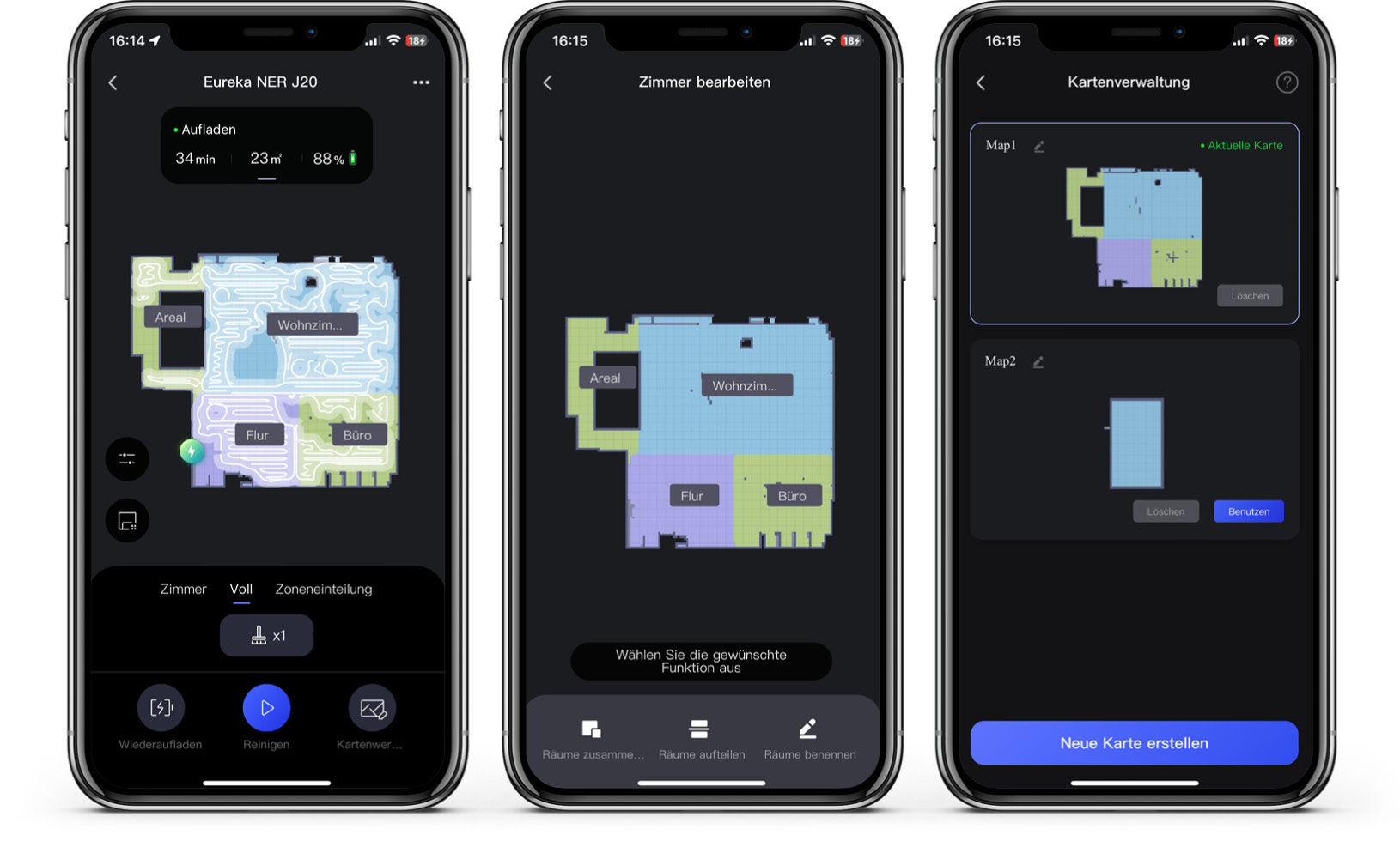 Eureka J20 - App - Karten