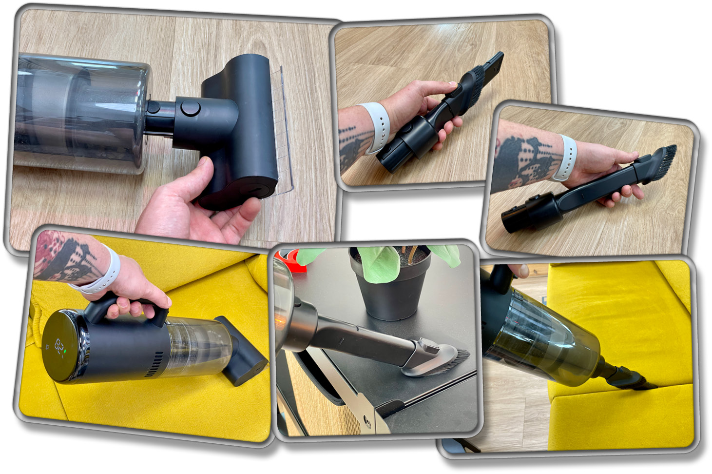 Fugendüse und Milbenbürste ist beim Dreame H12 Dual dabei