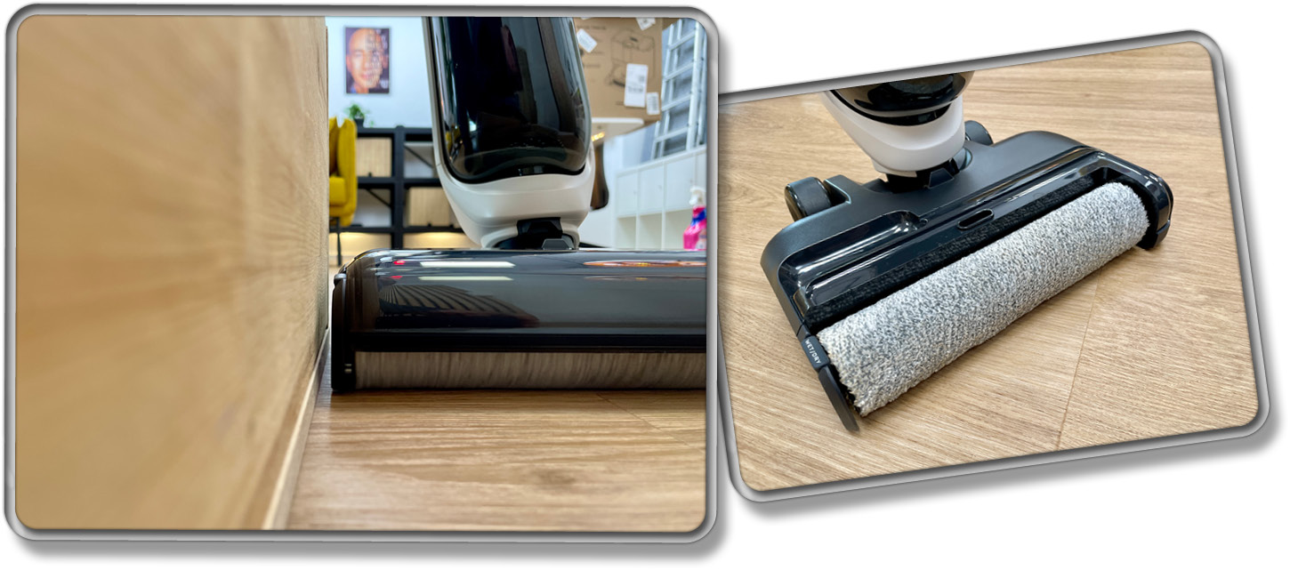 Gute Randreinigung dank einseitiger Randreinigungsfunktion