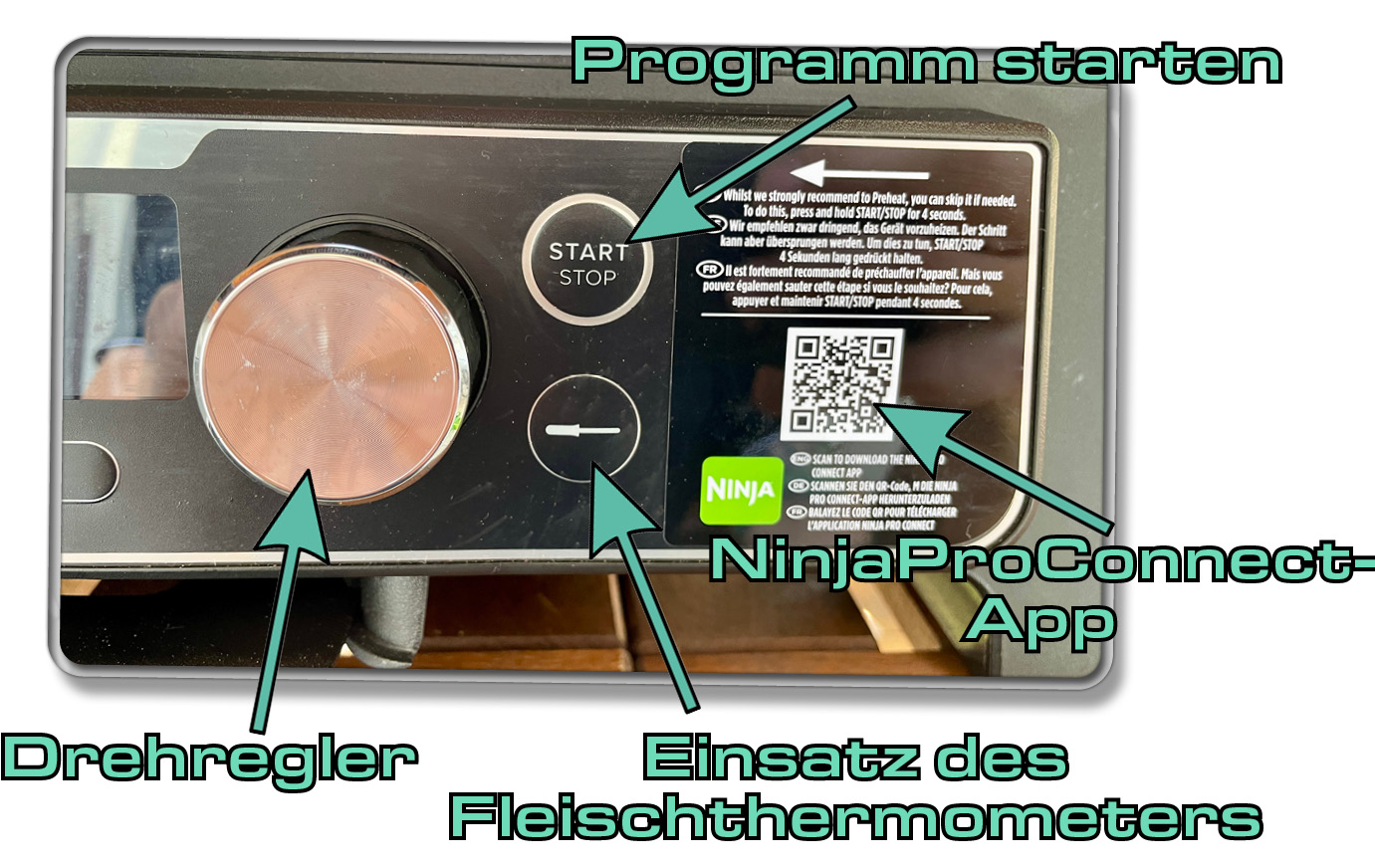 Hier gibt es die Erklärung der weiteren Bedienelemente