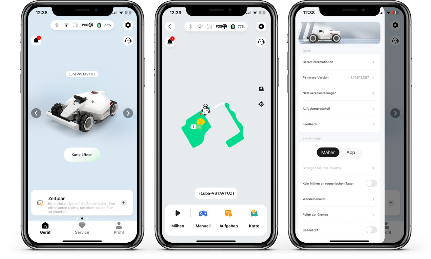 Mammotion LUBA 2 AWD - App - Startseite