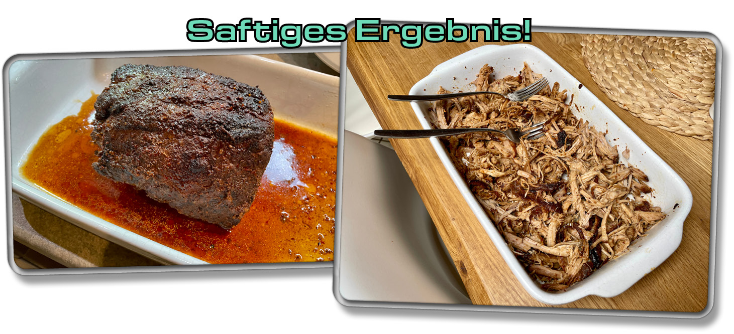 Mein erstes Pulled Pork hat sich sehen lassen können!