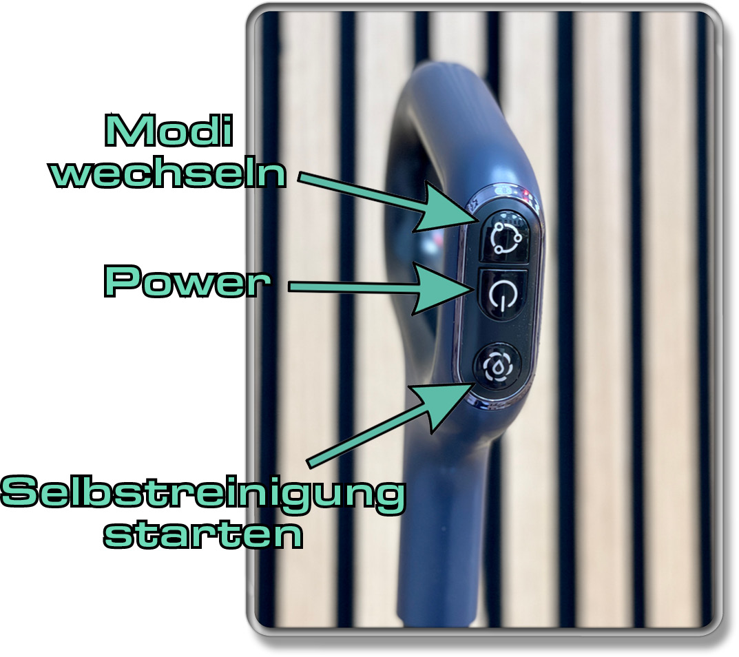 Über den Griff wird der Thomas Aqua FloorCleaner Plus gesteuert