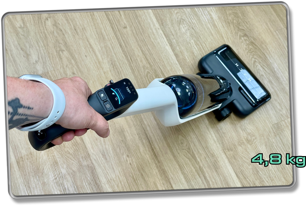 Vom Gewicht her ist der eufy MACH V1 angenehm zu führen