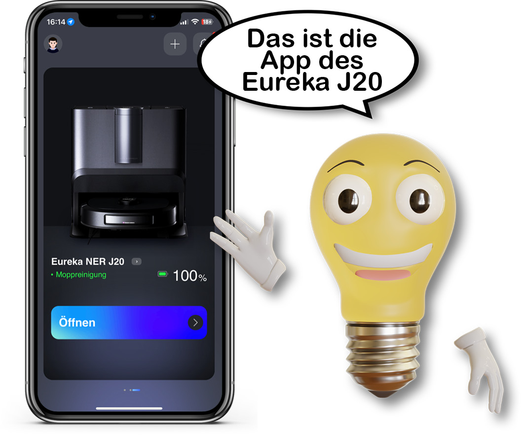 Wir haben uns die App des Eureka J20 angeschaut