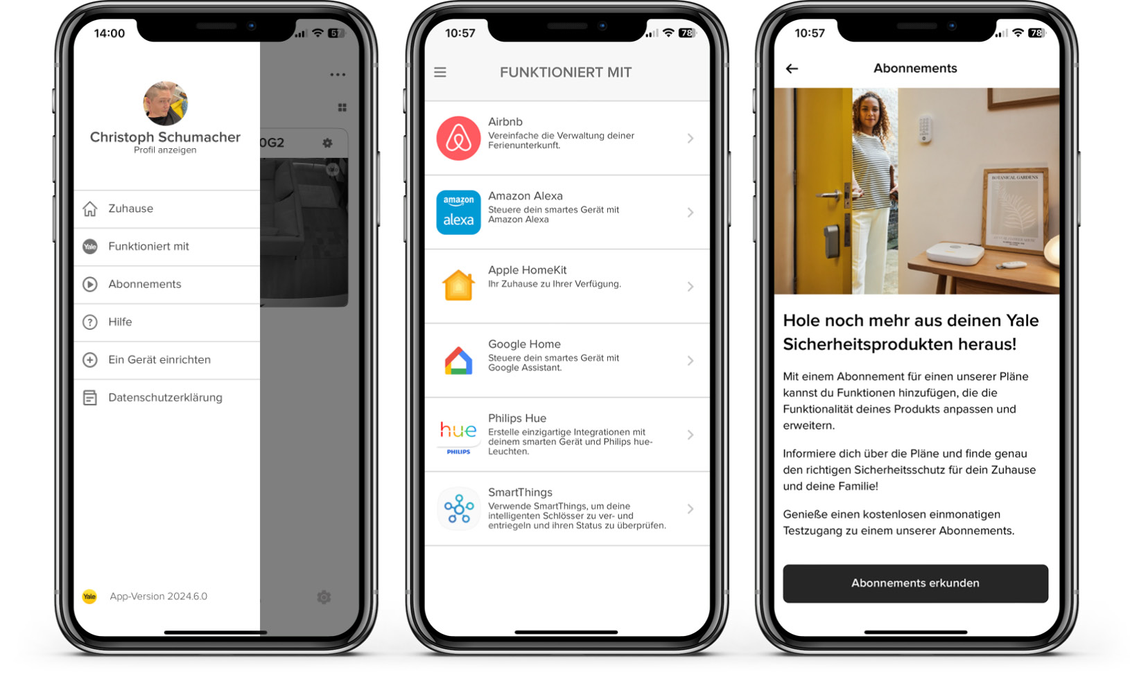 Yale Smart Indoor Camera - Yale Home-App - Weitere Einstellungen