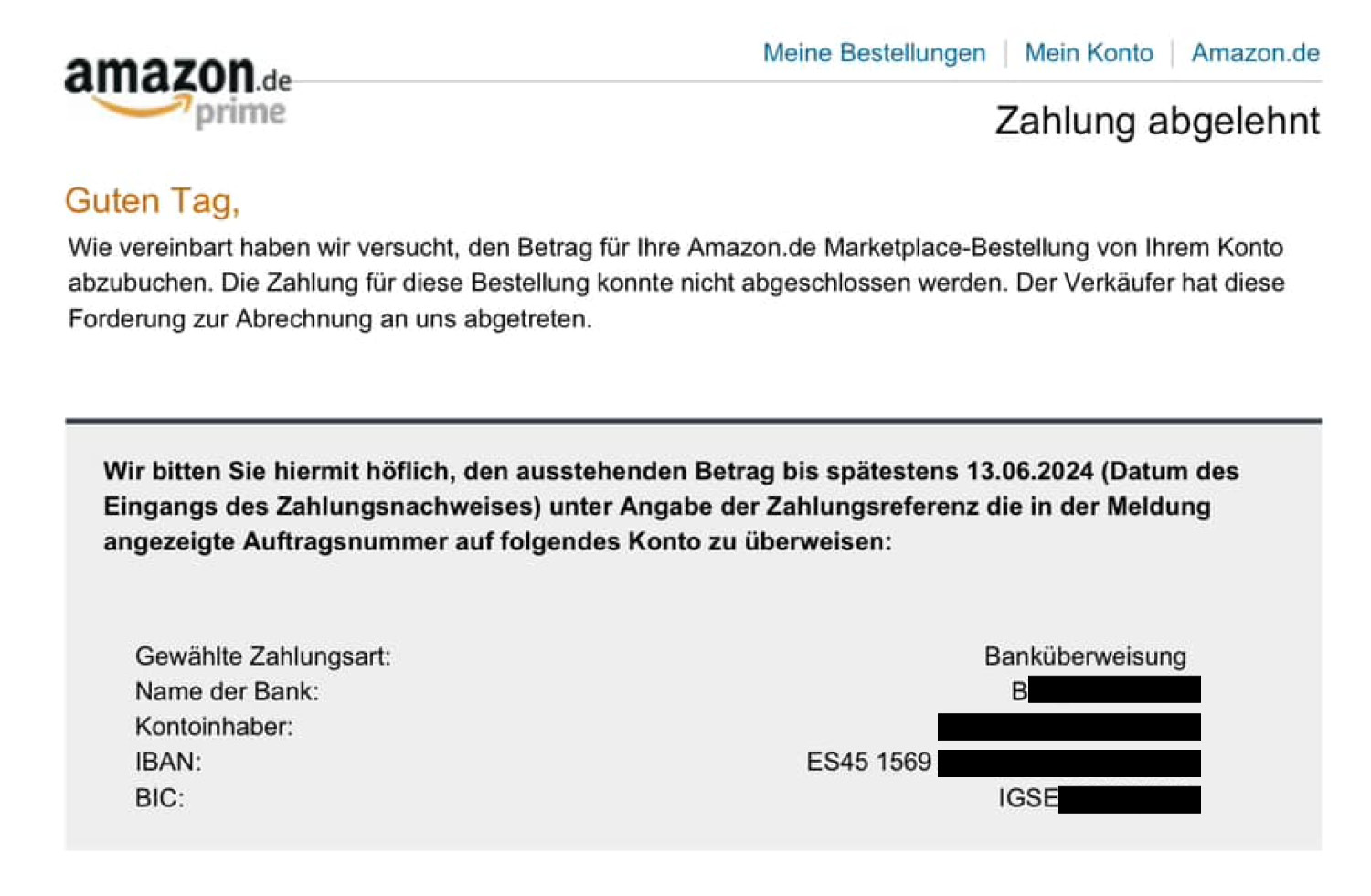 Amazon Betrugsmasche