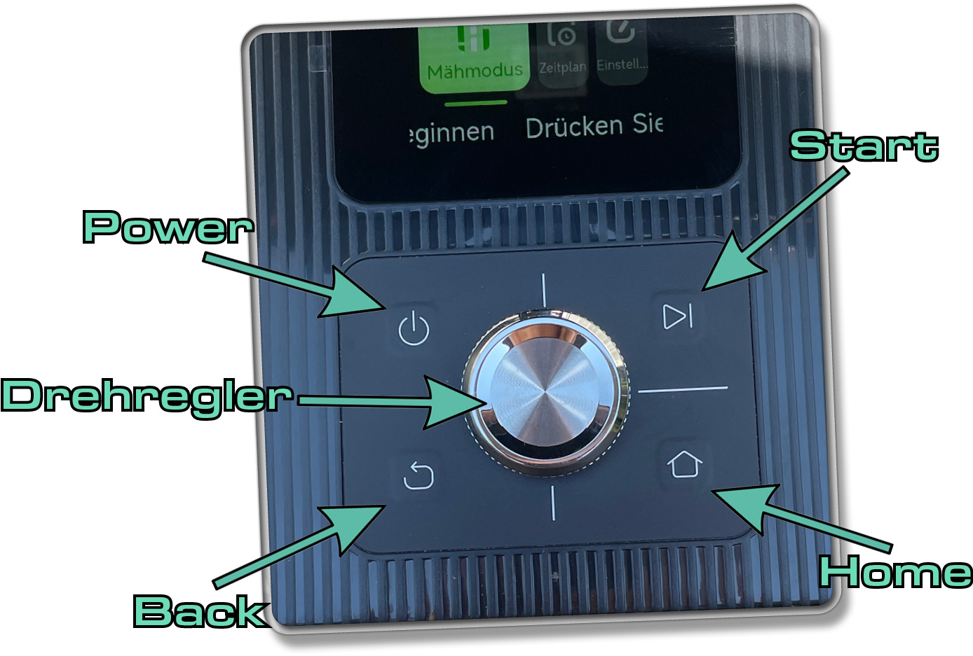 Das ist das hochwertige Bedienelement des Dreame A1