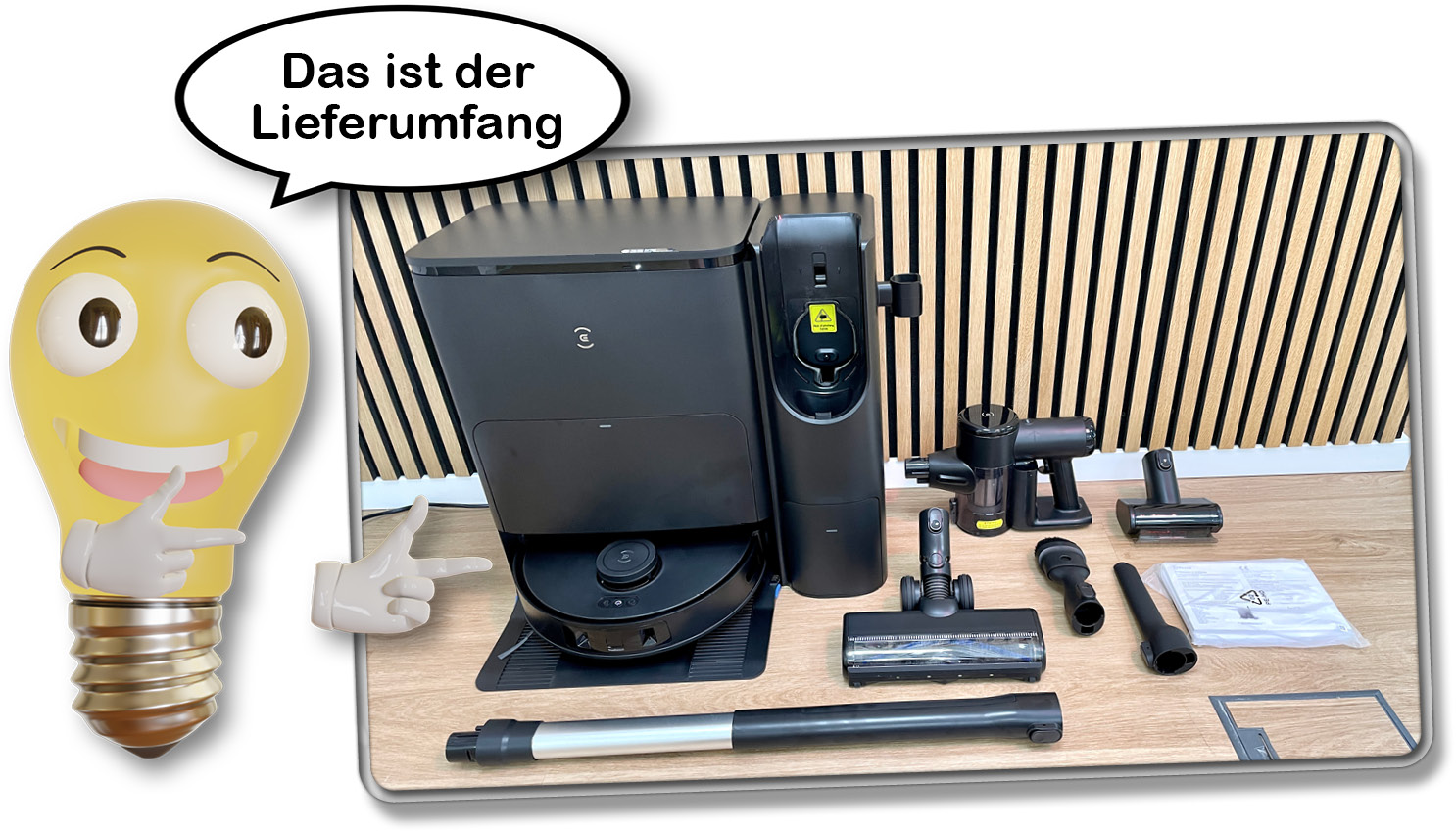 Das ist der Lieferumfang des ECOVACS DEEBOT T30S COMBO COMPLETE