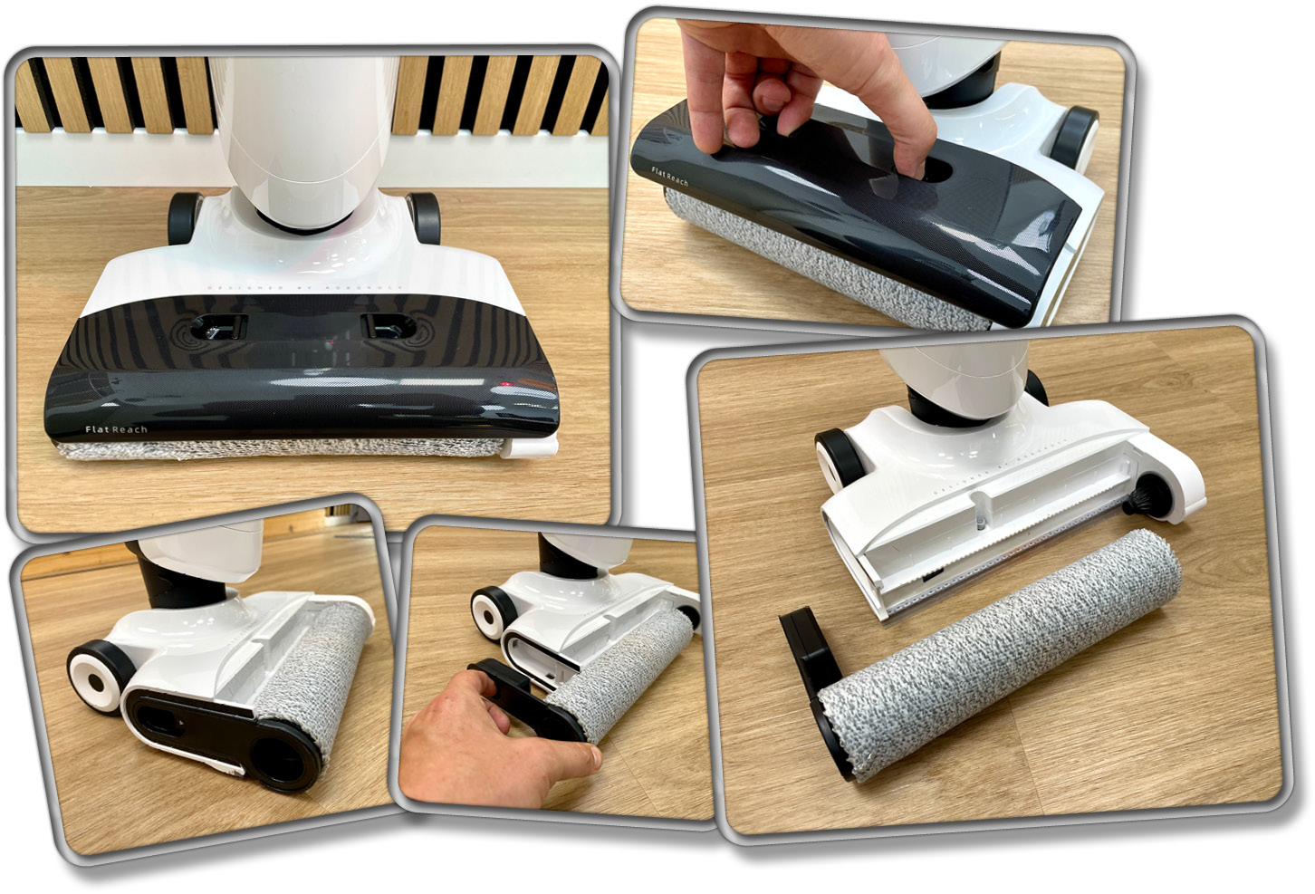 Das ist die Bodendüse des Roborock Flexi Lite. Die Walze lässt sich ganz einfach entfernen