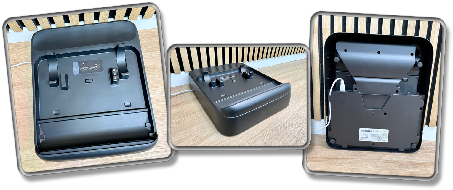 Das ist die Lade und Reinigungsstation des Roborock Flexi Lite