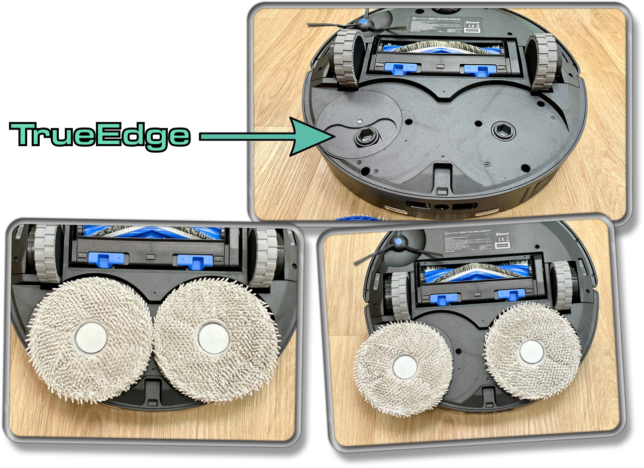 Das ist die TureEdge-Technologie, die einen Wischmopp seitlich ausfahren lässt