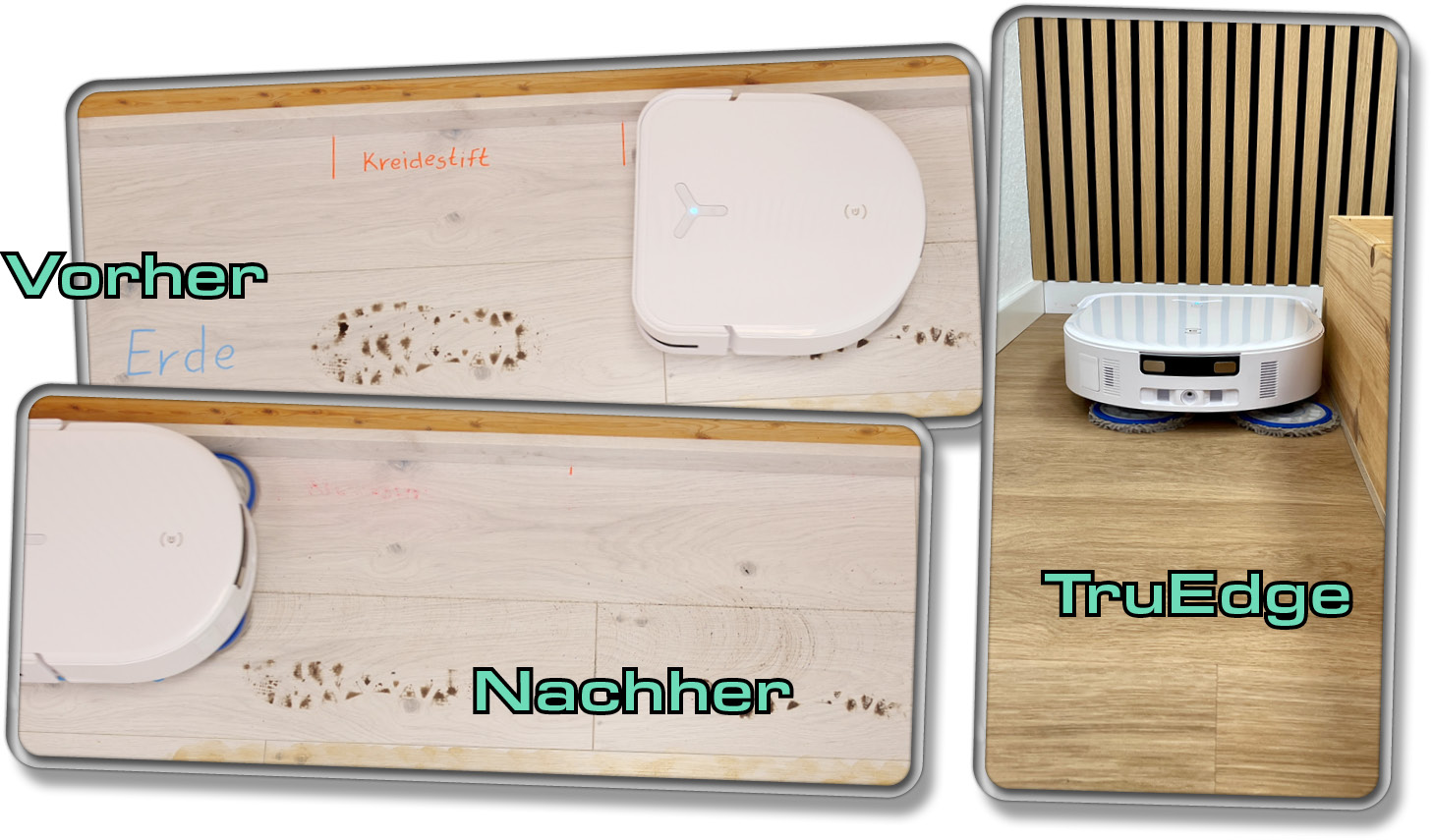 Der ECOVACS DEEBOT X5 OMNI fährt sein Wischmopp bis an den Rand heraus, um diesen ordentlich zu wischen