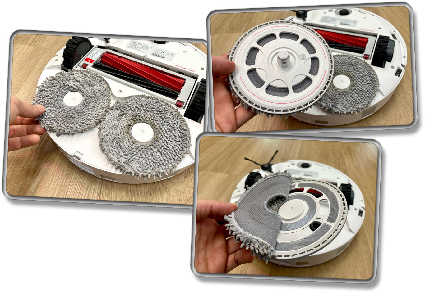 Der Roborock Qrevo Master besitzt rotierende Wischmopps, die sich abnehmen lassen