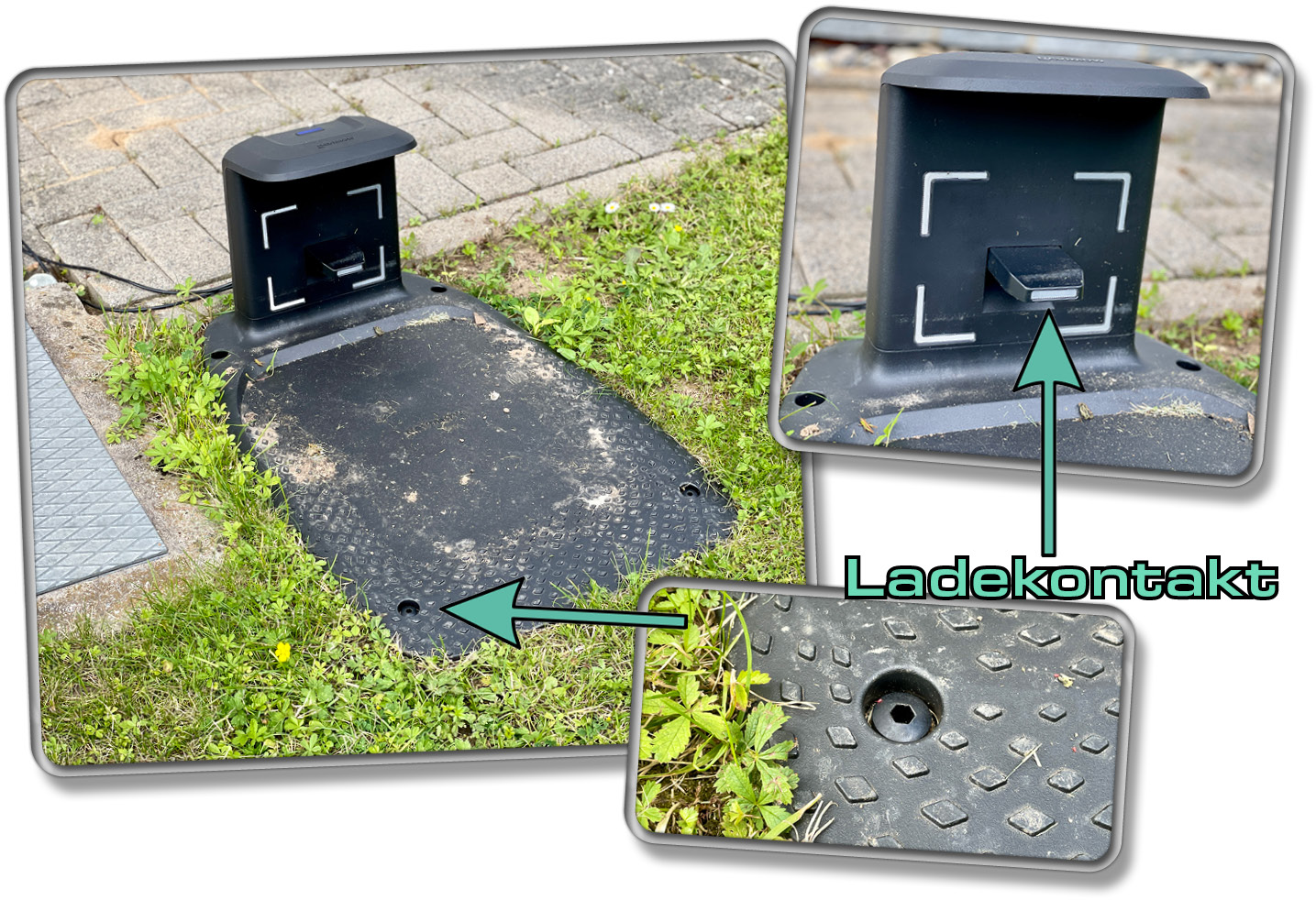 Der Standort der Ladestation des Segway Navimow i105 sollte auf geradem Boden erfolgen