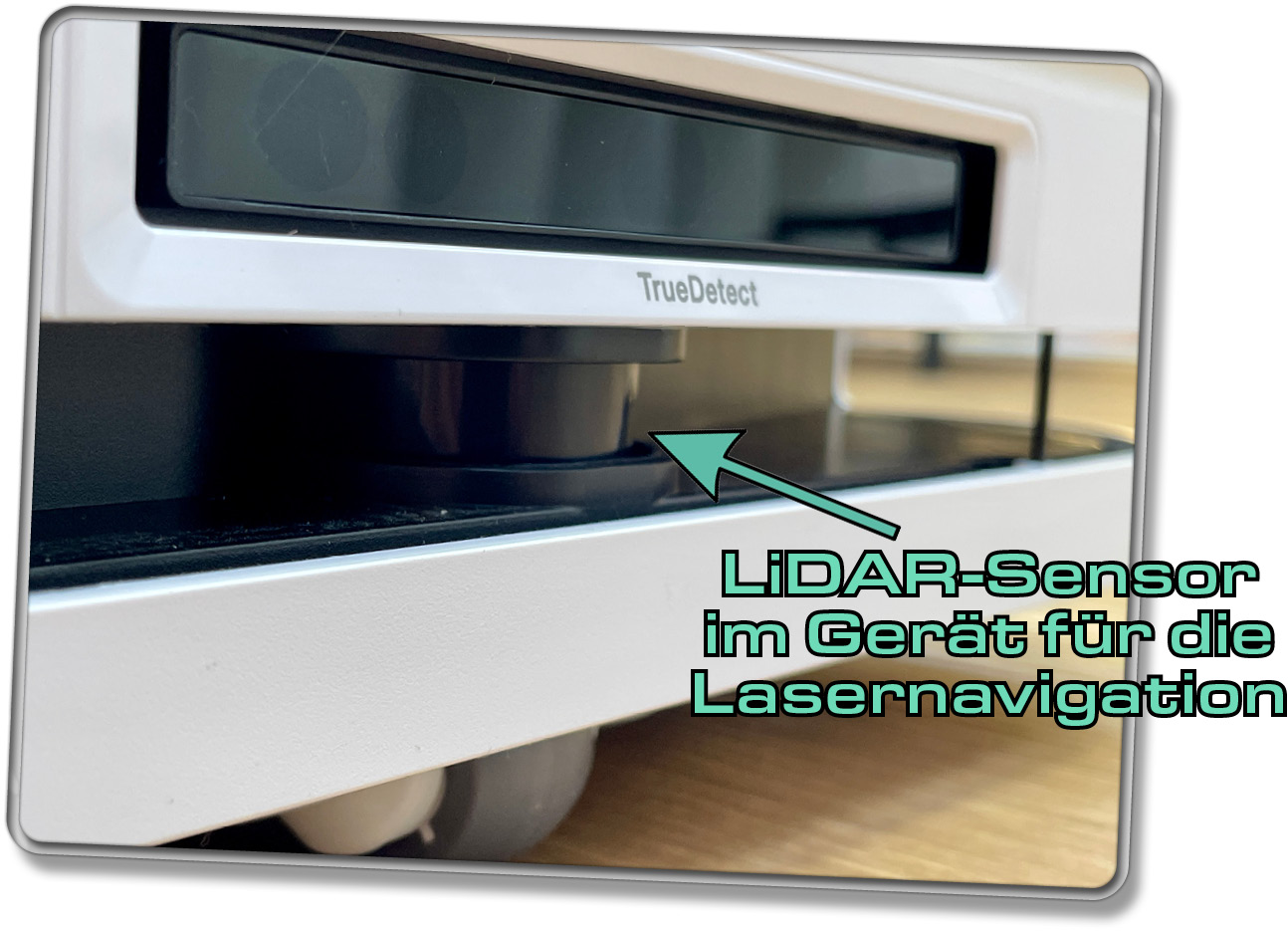 Die Lasernavigation wurde ins Innere des ECOVACS DEEBOT X5 OMNI verfrachtet, was ihn flacher macht