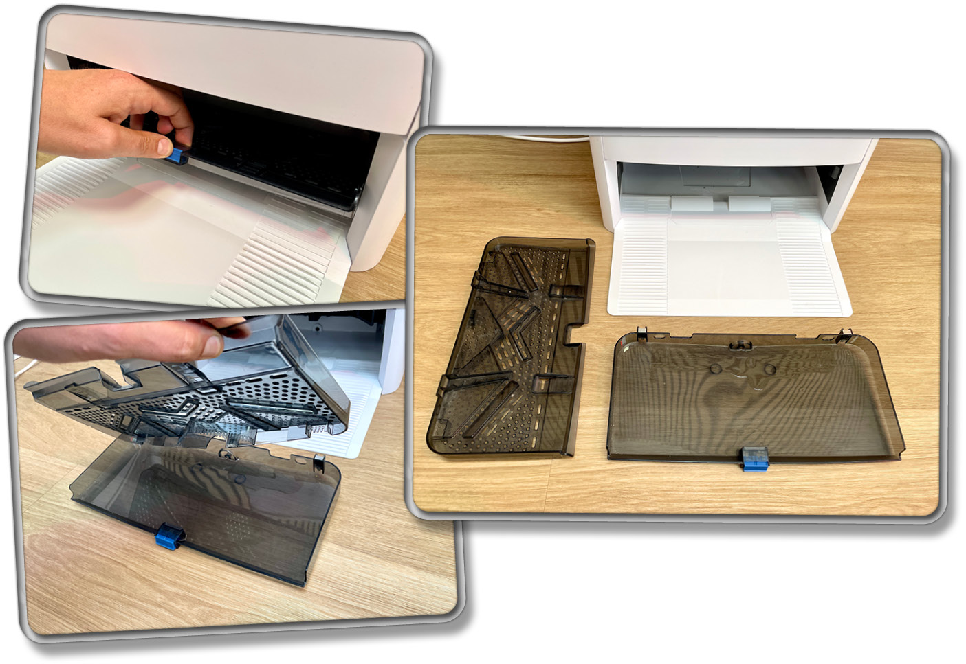 Die Waschschale der Station lässt sich komfortabel für die manuelle Reinigung entnehmen