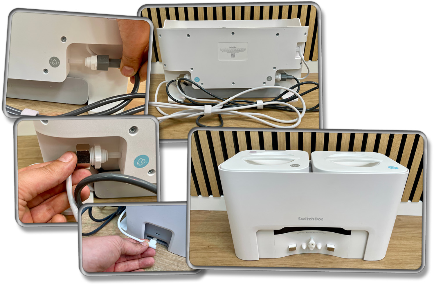 Die externen Wassertanks versorgen den SwitchBot S10 ebenfalls mit dem benötigten Wasser