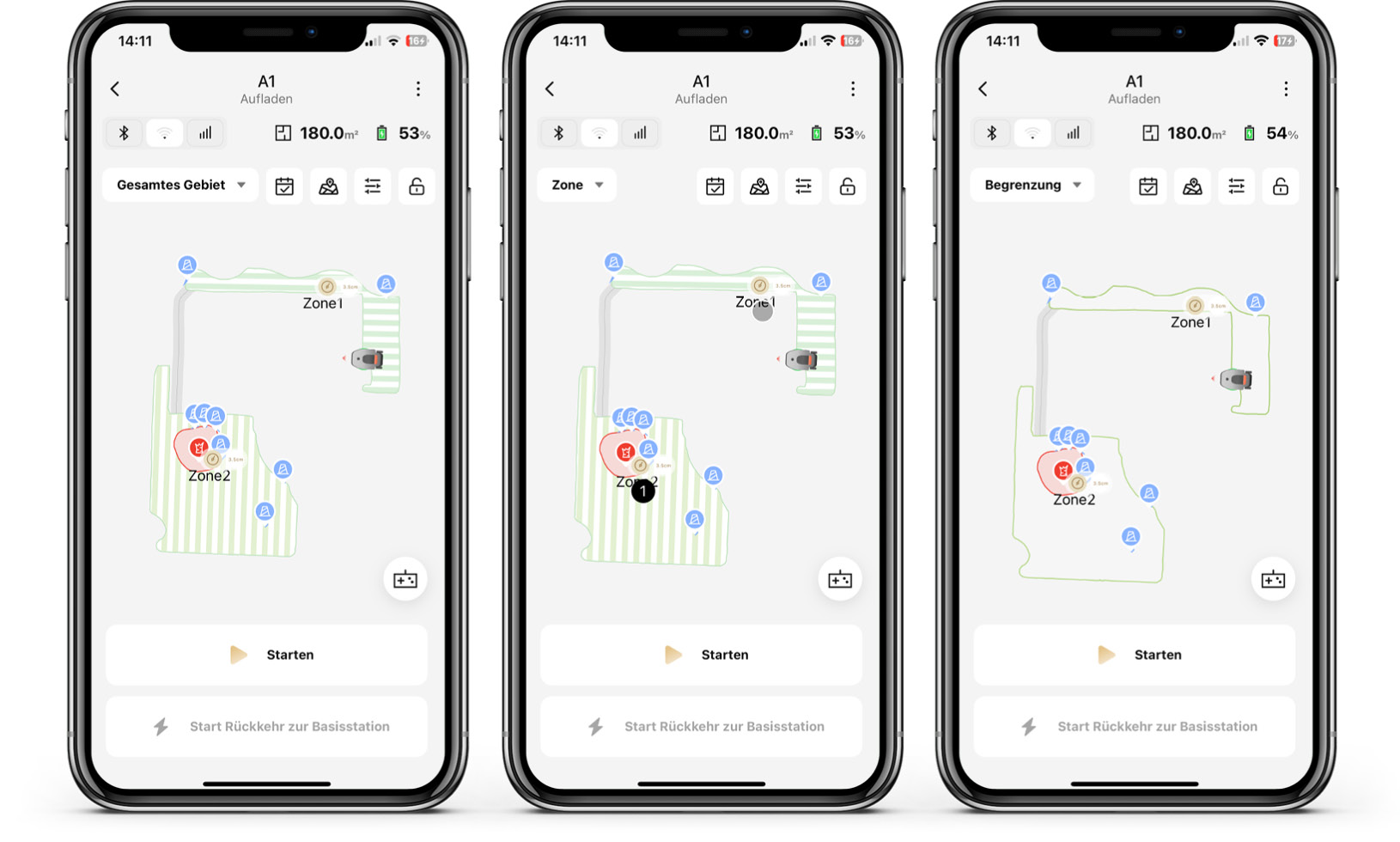 Dreame A1 - App - Startseitenfunktionen