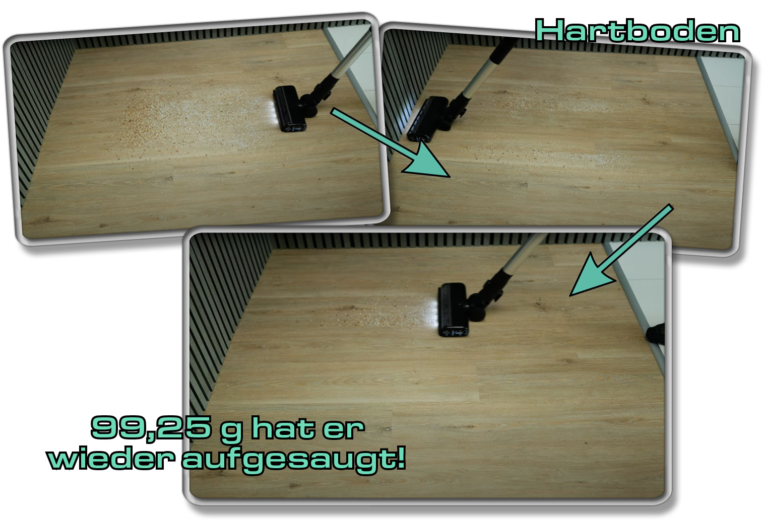 ECOVACS DEEBOT T30S COMBO COMPLETE - Der Saugleistung des Akkusaugers auf Hartboden