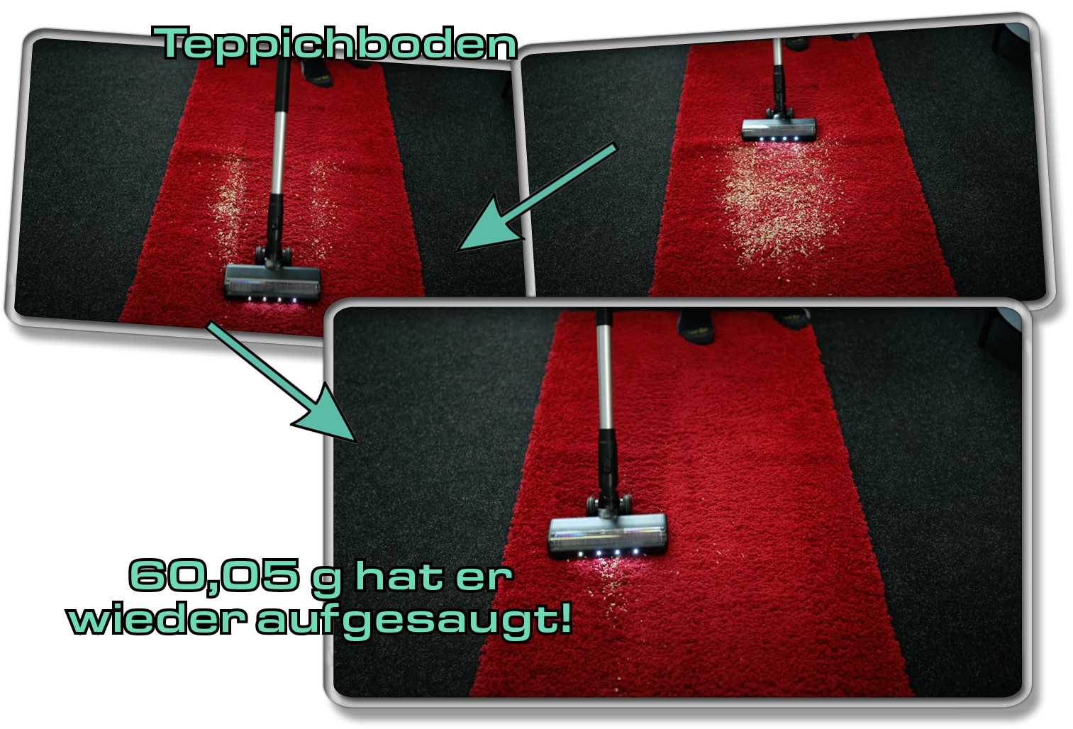 ECOVACS DEEBOT T30S COMBO COMPLETE - Der Saugleistung des Akkusaugers auf Teppichboden