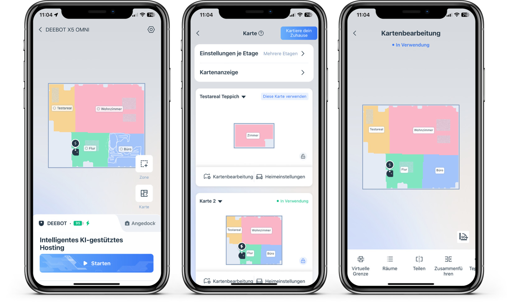 ECOVACS DEEBOT X5 OMNI - App - Karte