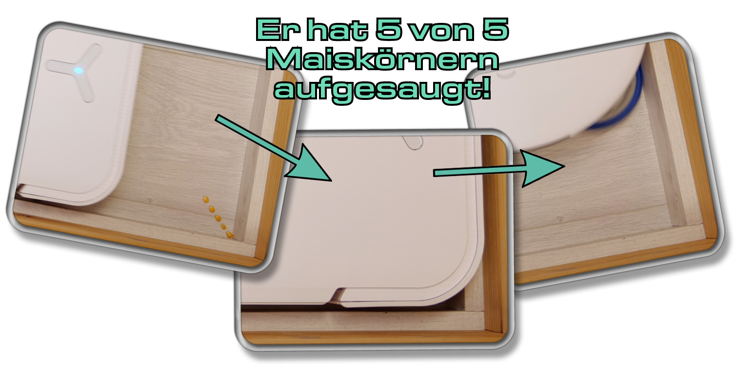 ECOVACS DEEBOT X5 OMNI - Die gemessene Saugleistung in Ecken