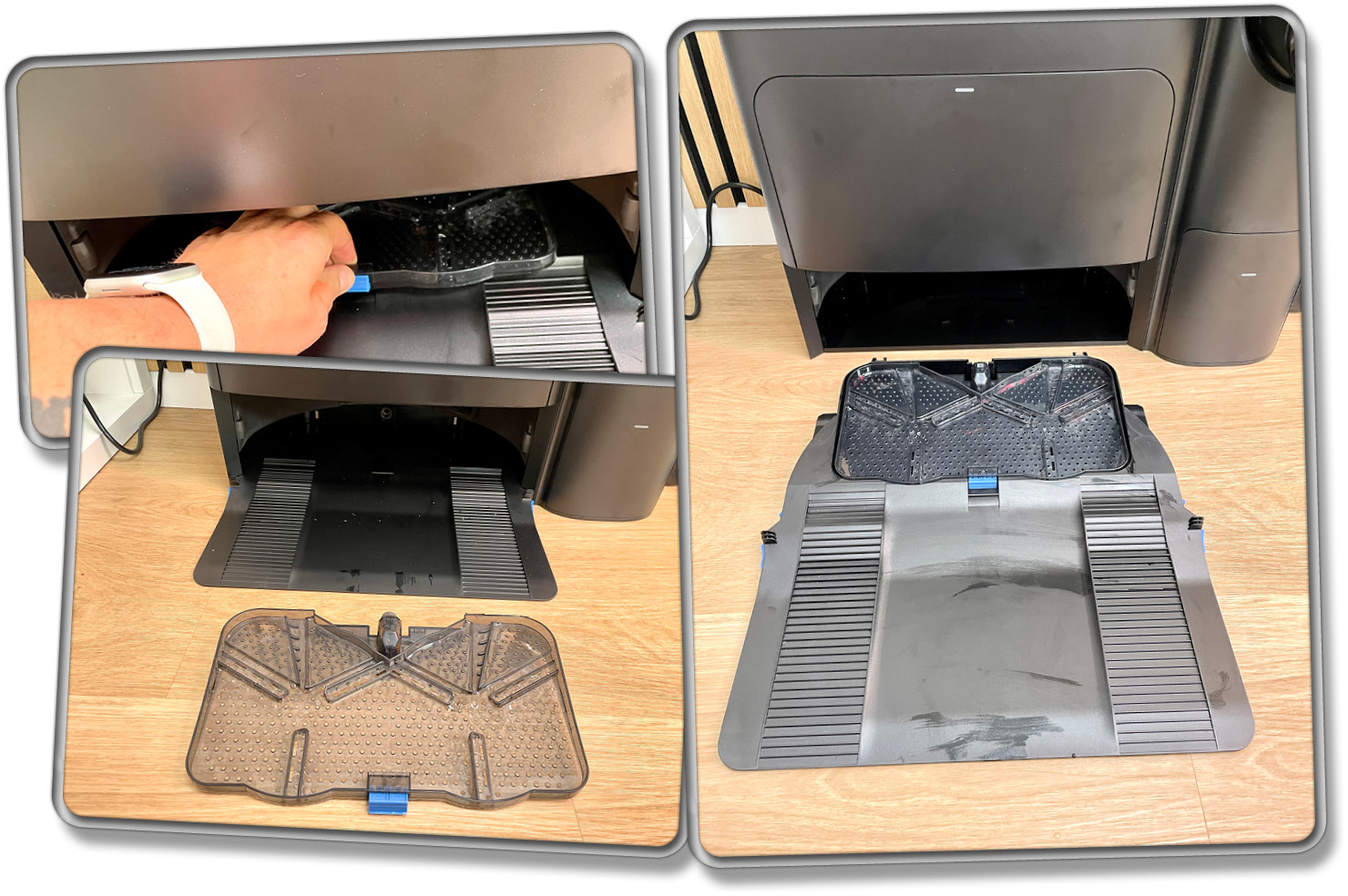 Für die manuelle Reinigung lässt sich die Waschschale des ECOVACS DEEBOT T30S COMBO COMPLETE vollständig entnehmen