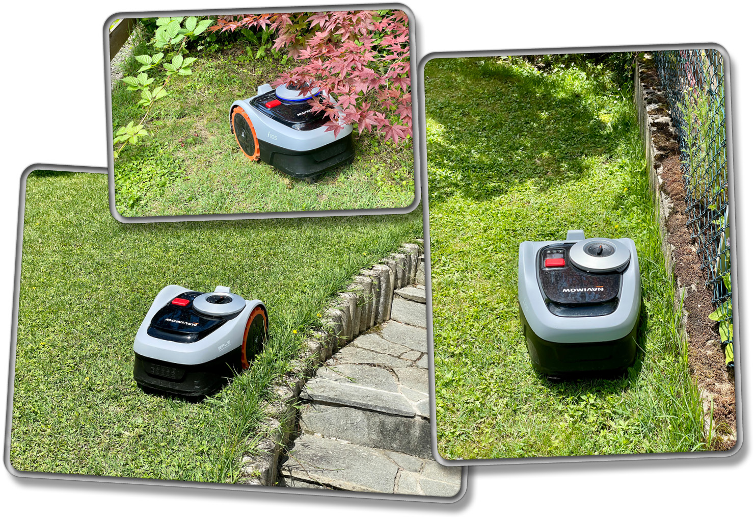 Mähzonen werden durch das Abfahren des Randes der Mähfläche erzeugt