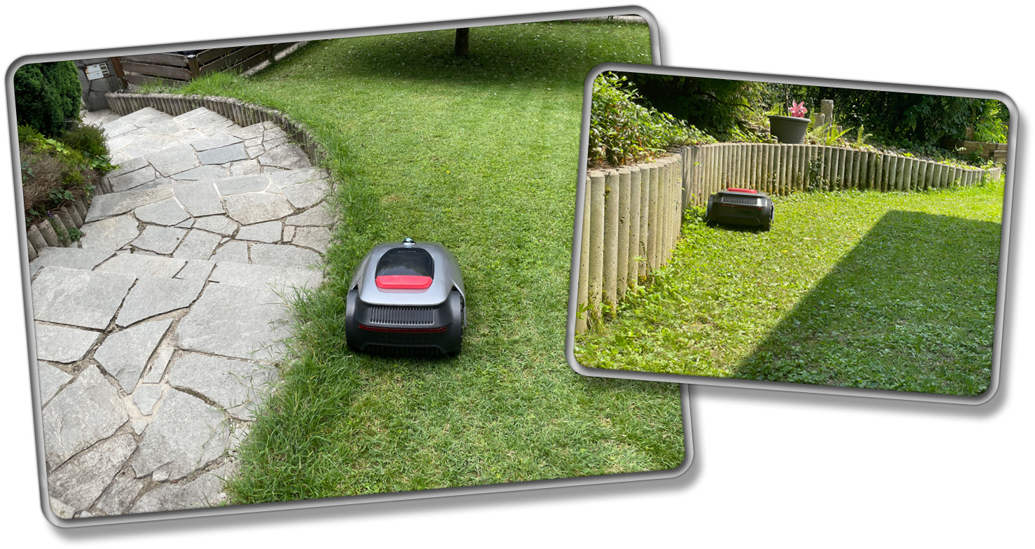 Rasenkanten bleiben stehen. Dagegen kann der Dreame A1 nichts ausrichten