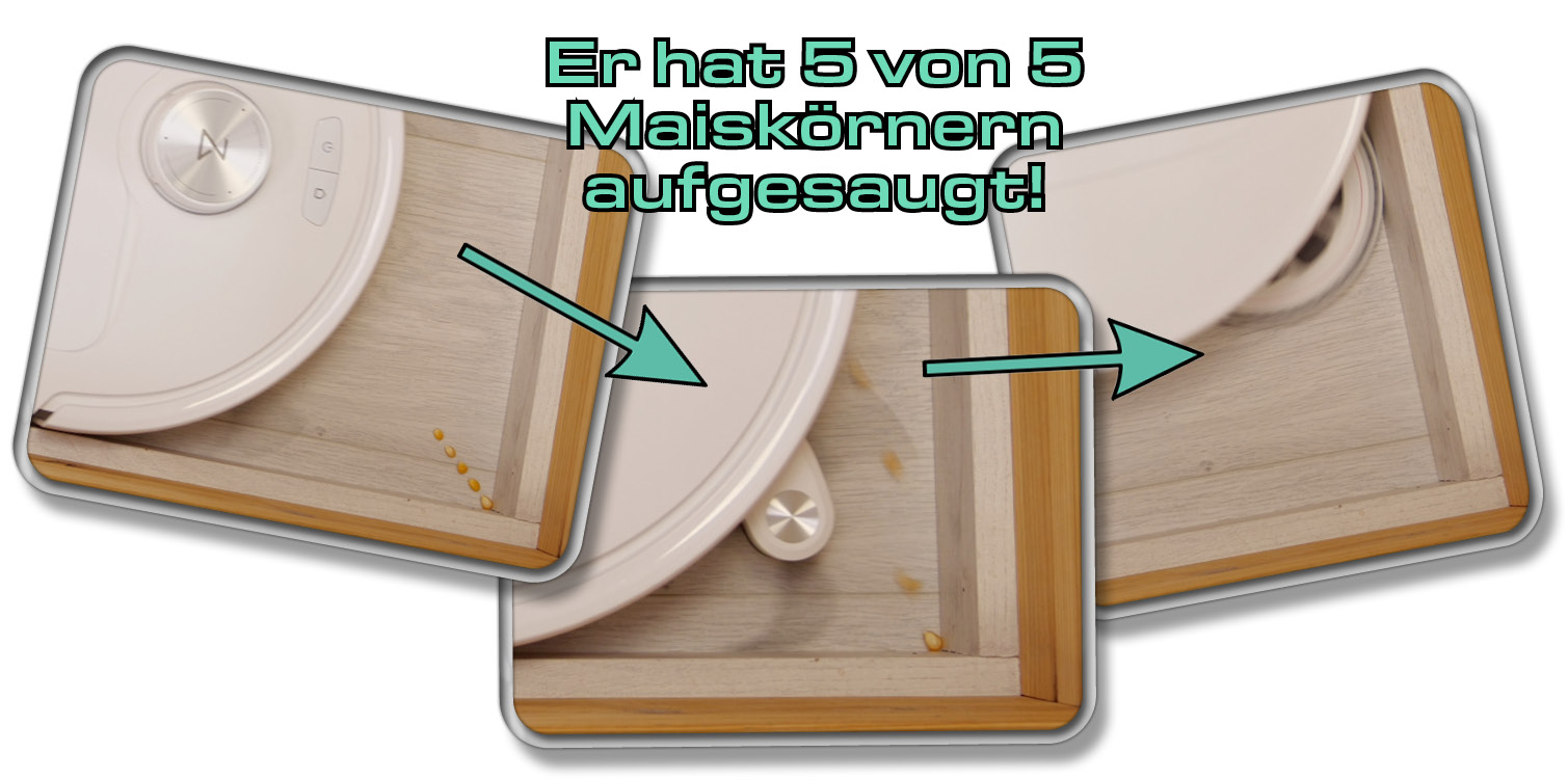 Roborock Qrevo Master - Die gemessene Saugleistung in Ecken