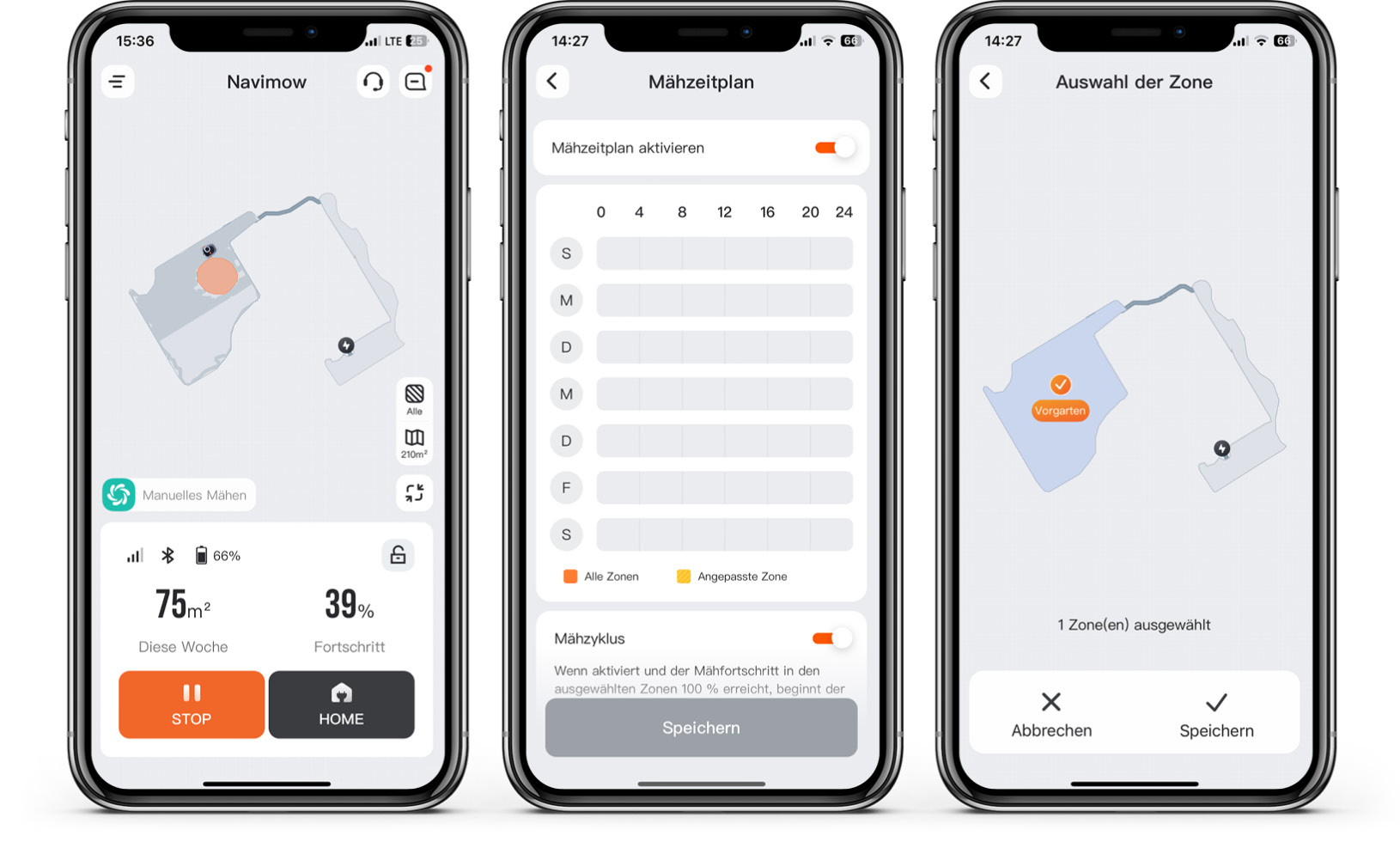 Segway Navimow i105 - App - Startseite