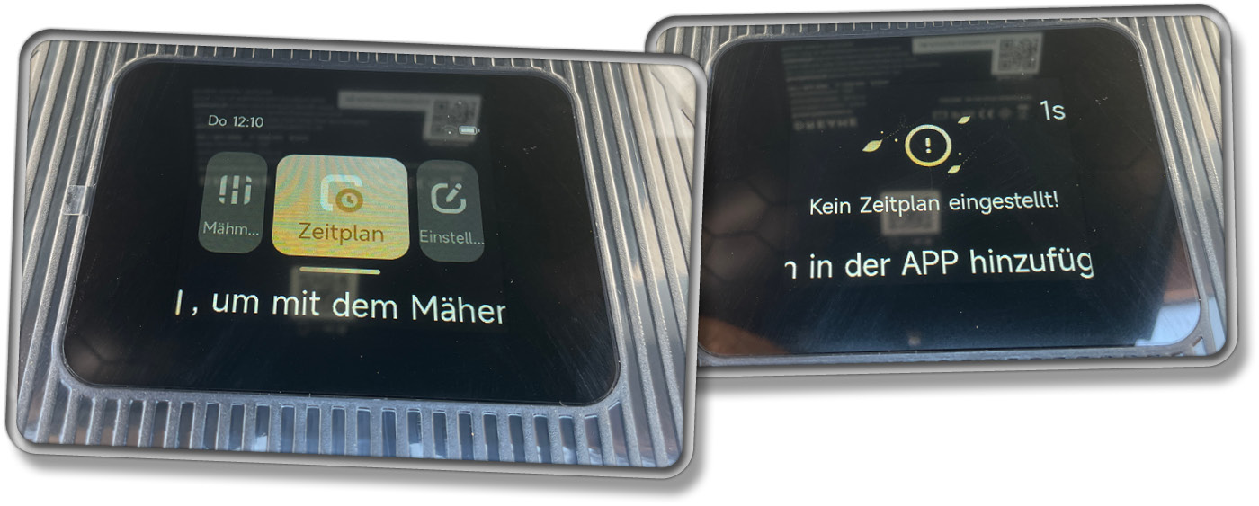 Steuerung über den Roboter - Zeitplan