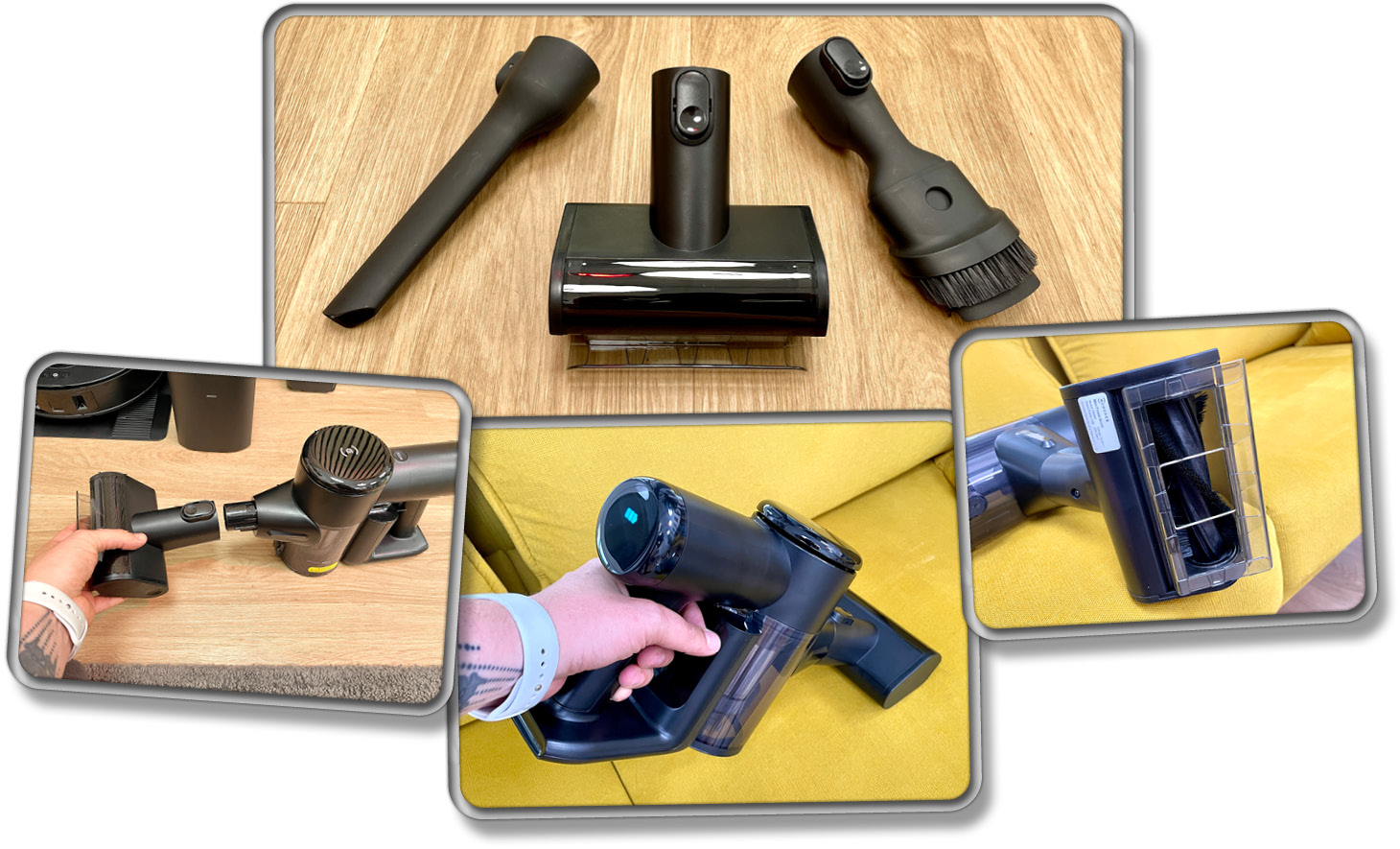 Zubehör sorgt dafür, dass der Akkusauger auch als Handstaubsauger genutzt werden kann