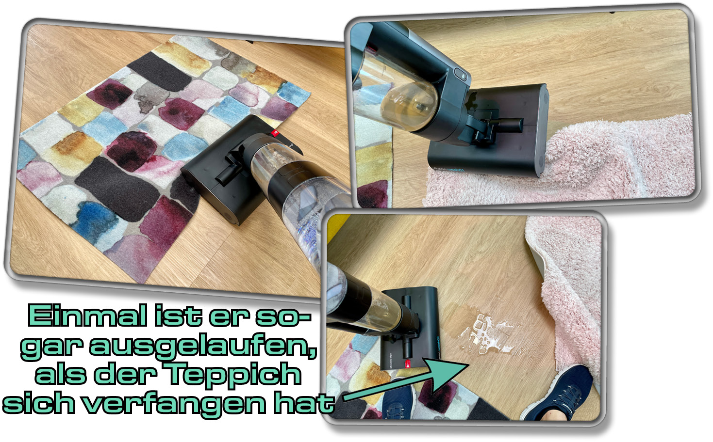 Auf Teppichboden ist der Dyson WashG1 ungeeignet