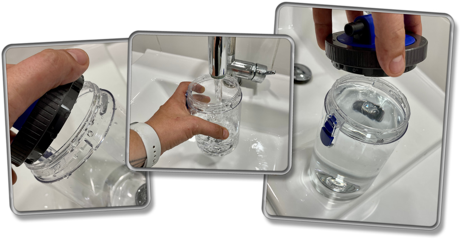 Das Auffüllen des Frischwassertanks