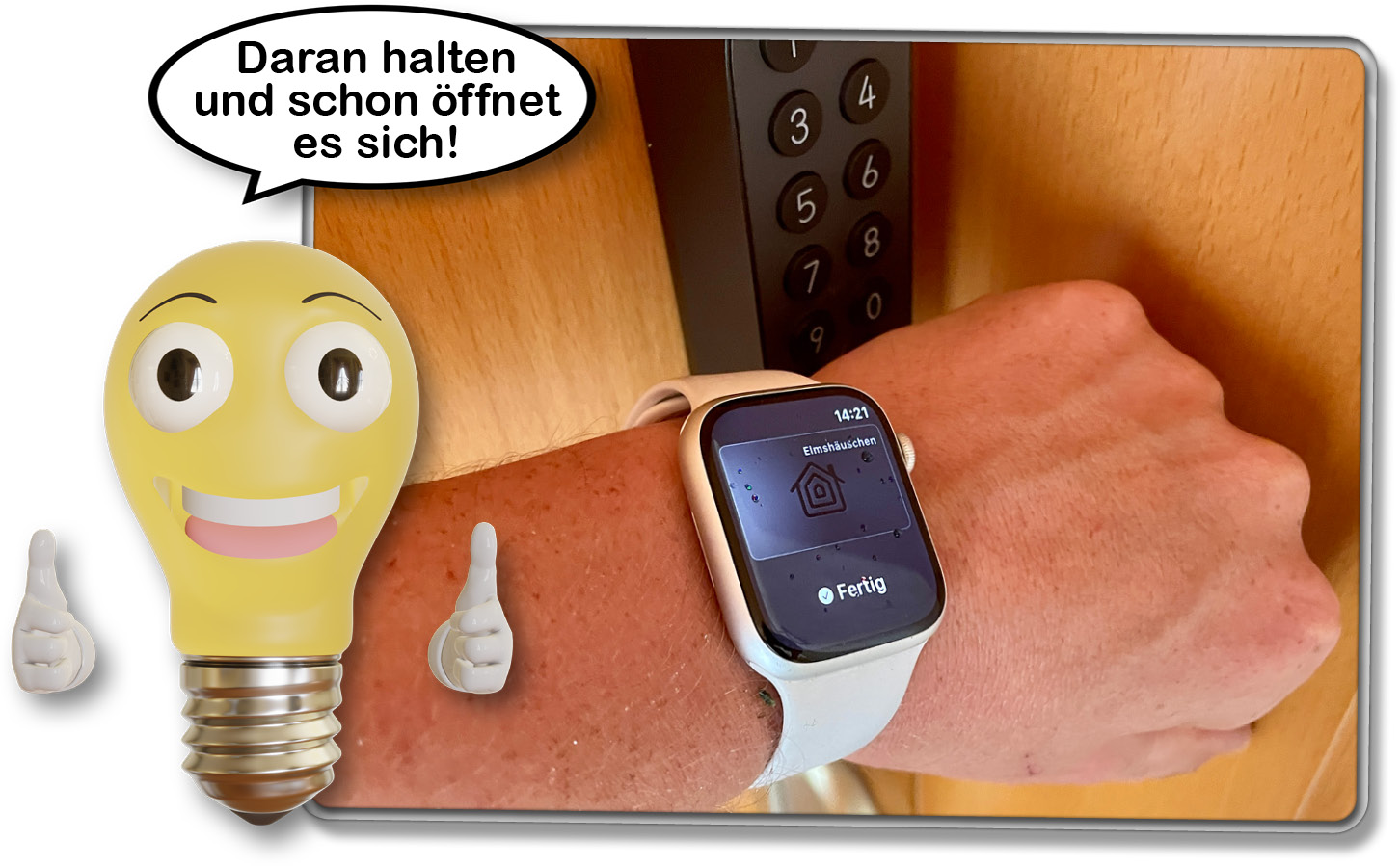 Das Öffnen der Tür via Apple HomeKey ist genial und schnell