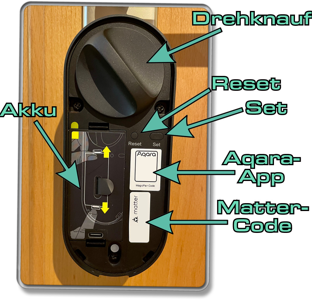 Das alles befindet sich unter der Abdeckung des Aqara U200