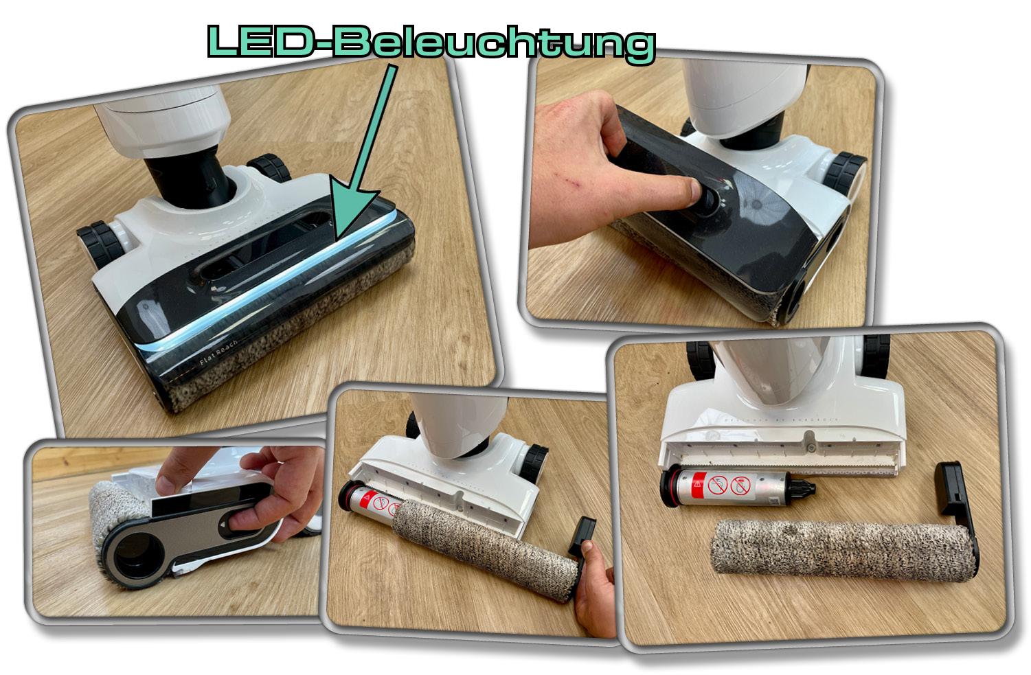 Das ist die Bodendüse inklusive Wischmopp des Roborock Flexi Pro