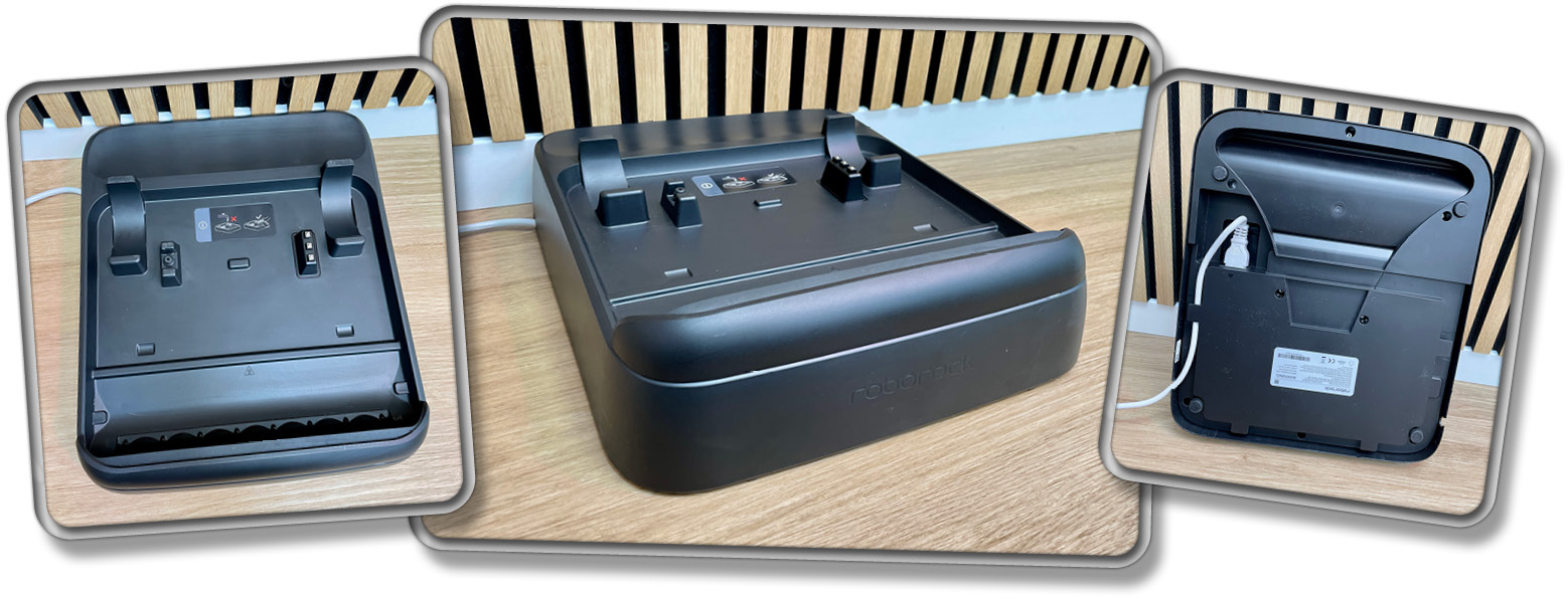 Das ist die Lade- bzw. Reinigungsstation des Roborock Flexi Pro