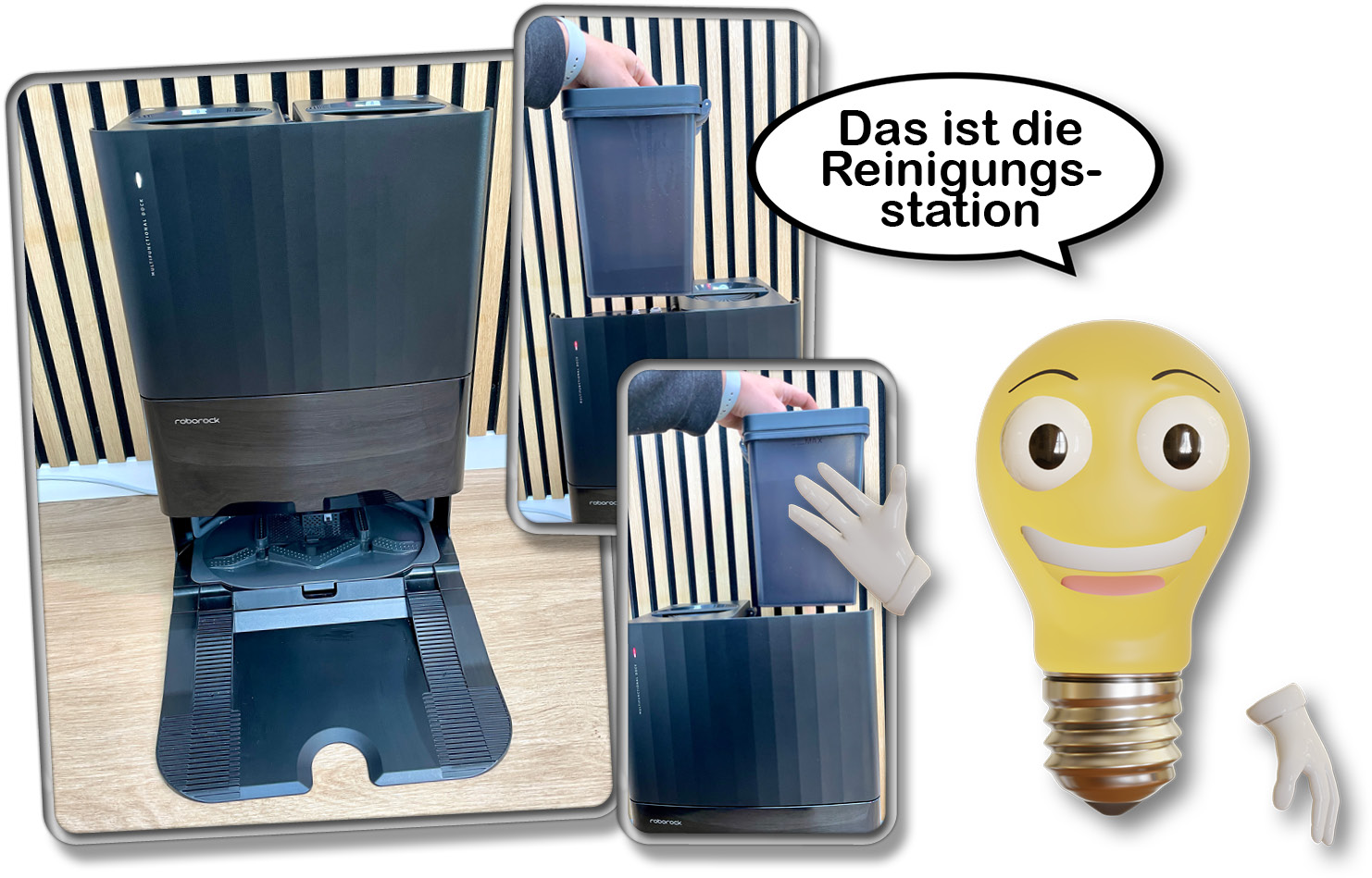 Das ist die Reinigungsstation, die dem Lieferumfang des Roborock Qrevo S, beiliegt