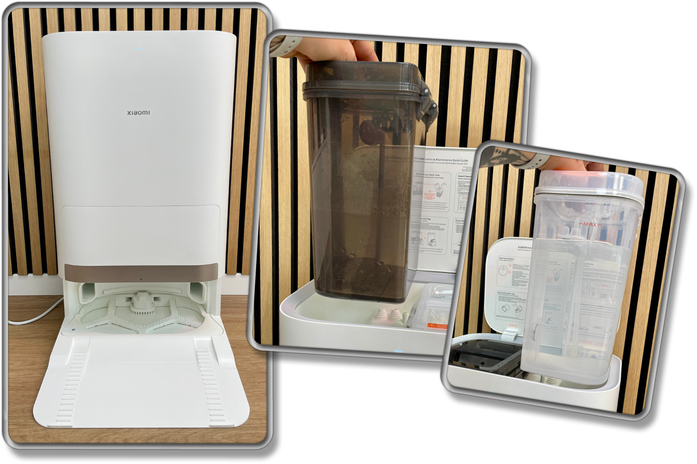 Das ist die mitgelieferte Reinigungsstation des Xiaomi X20+