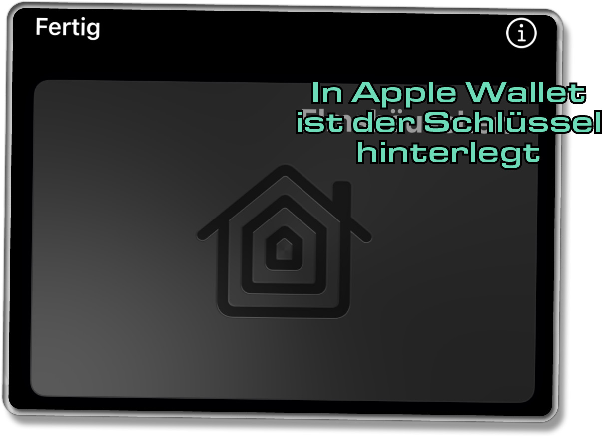 Der Schlüssel für Apple HomeKey befindet sich nach der Einrichtung im Wallet