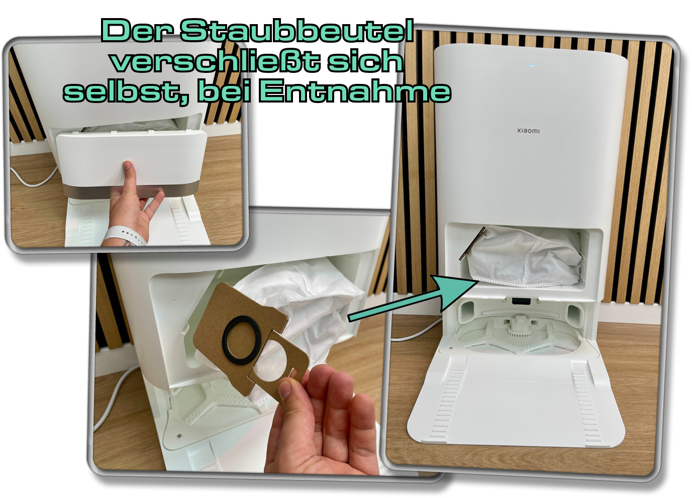 Die Station des Xiaomi X20+ bietet eine vollumfängliche Absaugstation