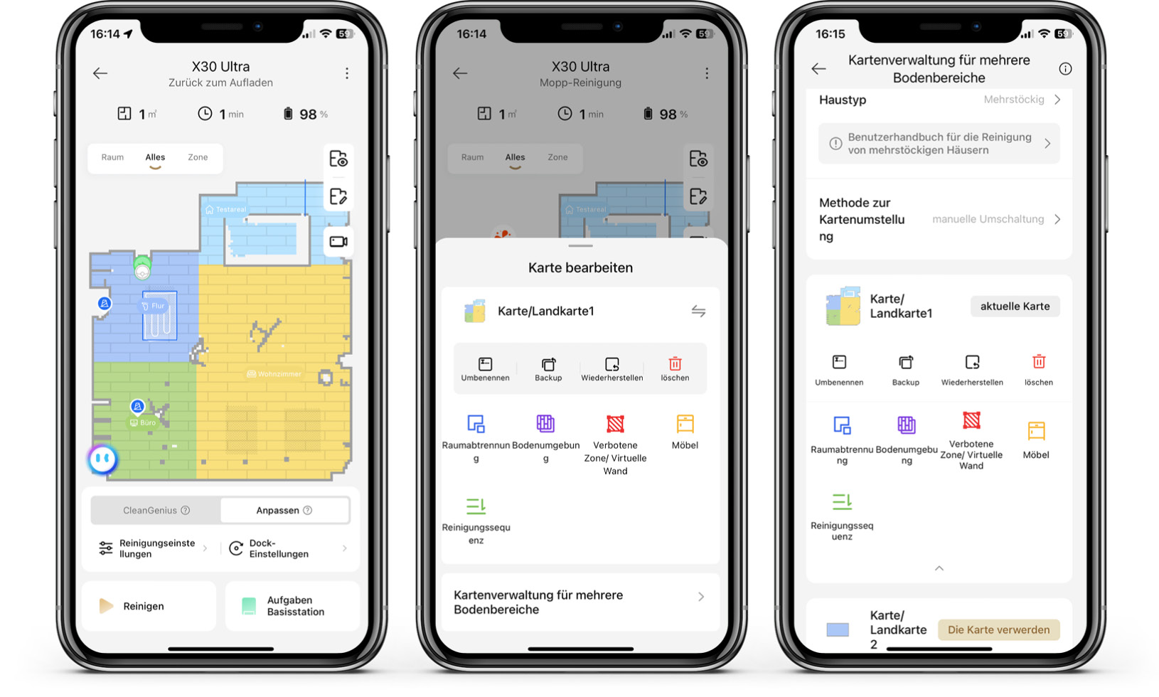 Dreame X30 Ultra - App - Karte