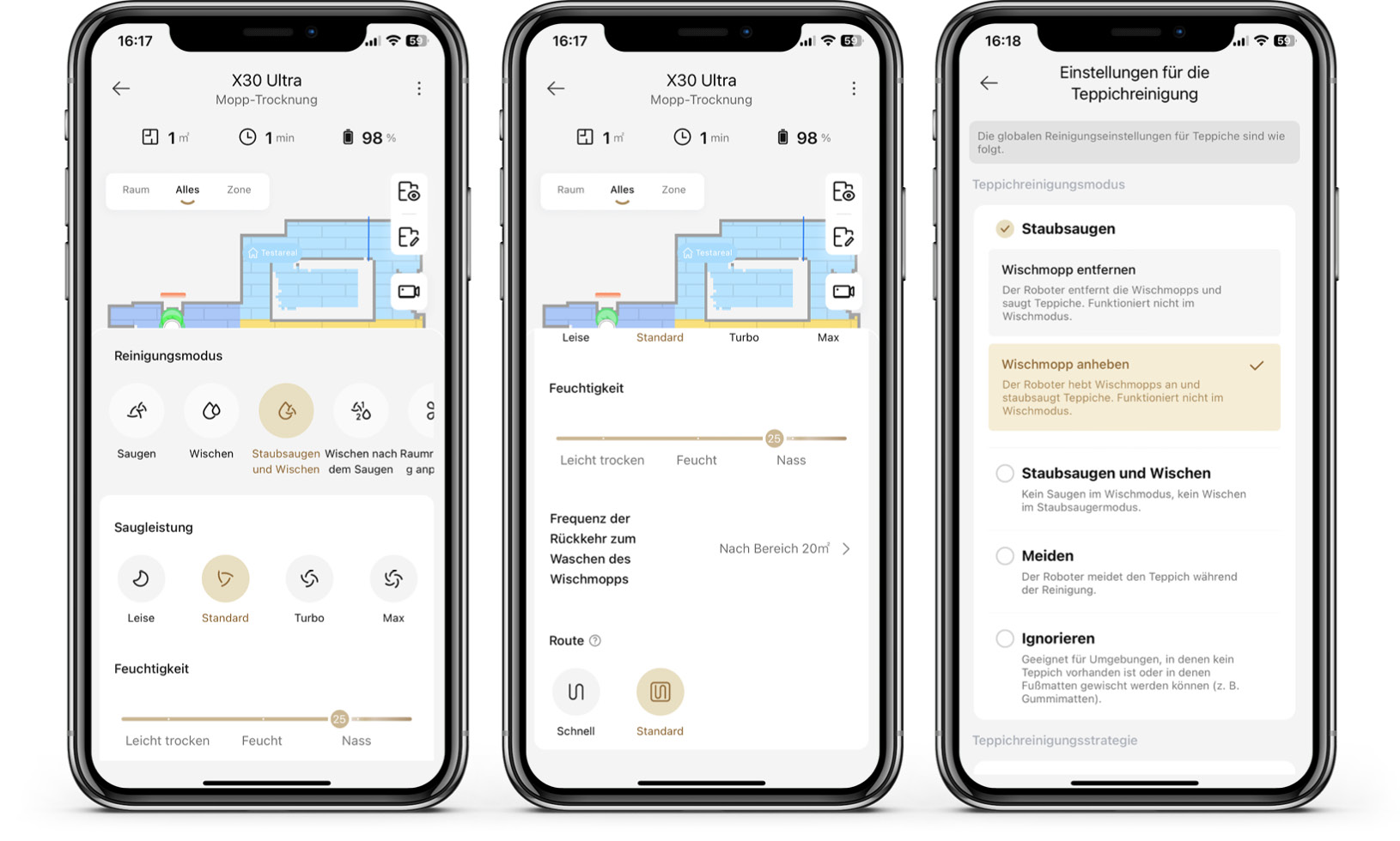 Dreame X30 Ultra - App - Reinigung
