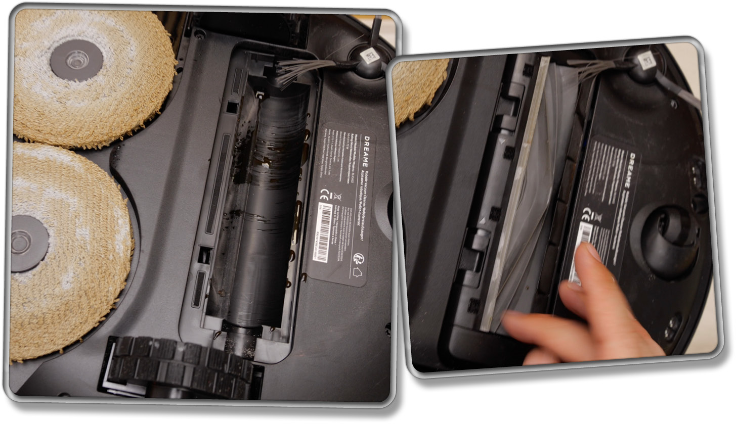 Nur leicht feucht ist der Saugschacht geworden